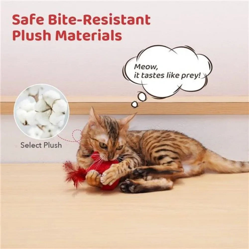 Cat Toys Chirping Birds 2 Pcs Catnip SilverVine, Interactive Cat